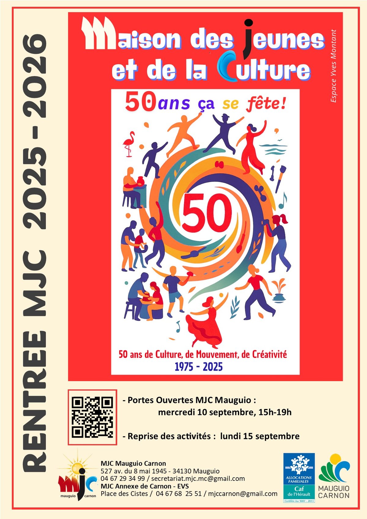 Affiche Rentrée MJC 2025-26