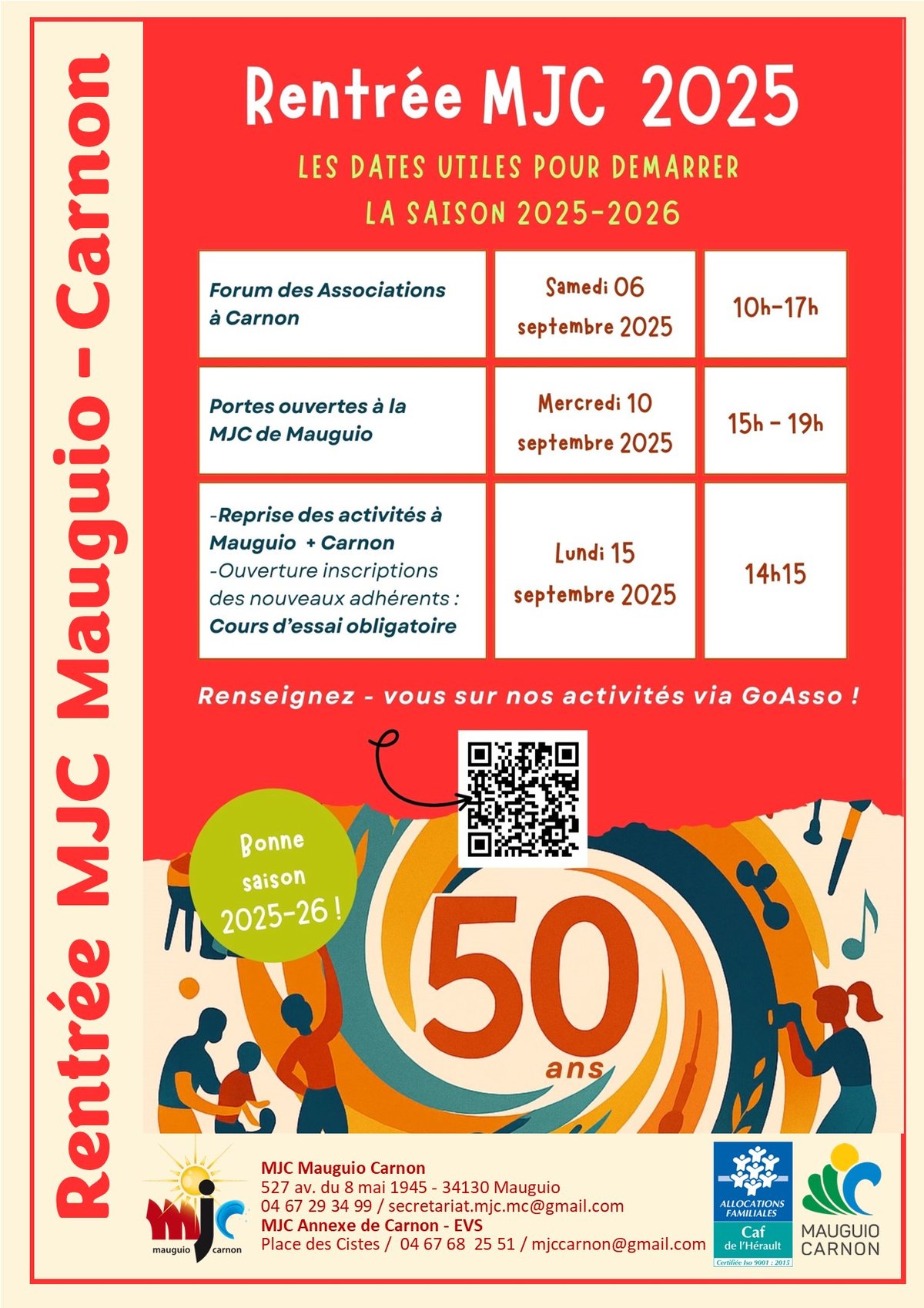 Affiche forum et dates MJC 2025-26