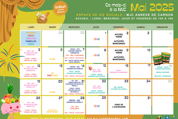 Programme du mois