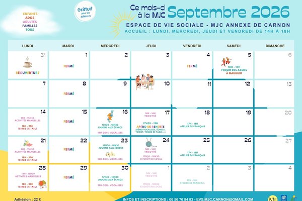Programme du mois